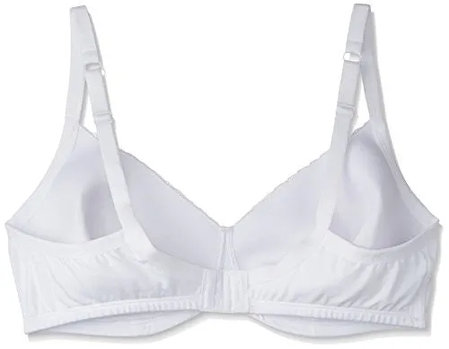 Amante Padded Non-wired Cotton T-shirt Bra (BFCV32White38D_White_38D)