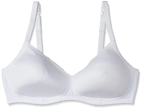 Amante Padded Non-wired Cotton T-shirt Bra (BFCV32White38D_White_38D)