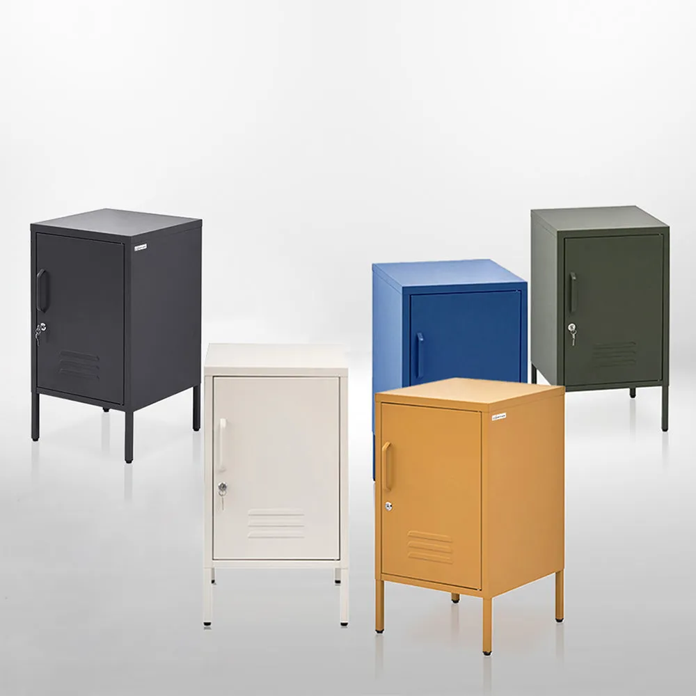 ArtissIn Metal Locker Storage Shelf Filing Cabinet Cupboard Bedside Table Green