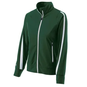 Holloway Women's Forest/White Full Zip Determination Jacket