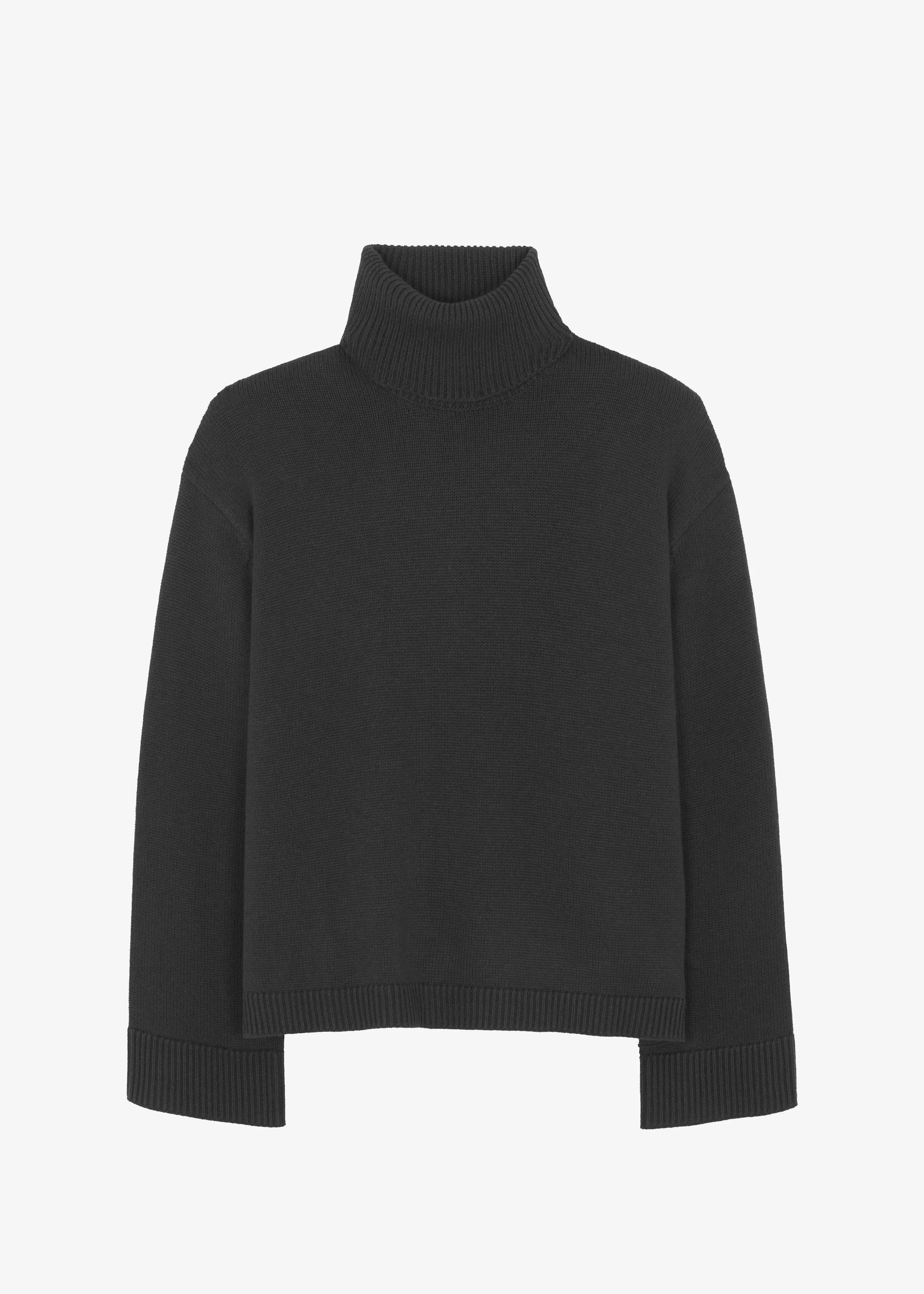 Rhea Trapeze Turtleneck - Charcoal
