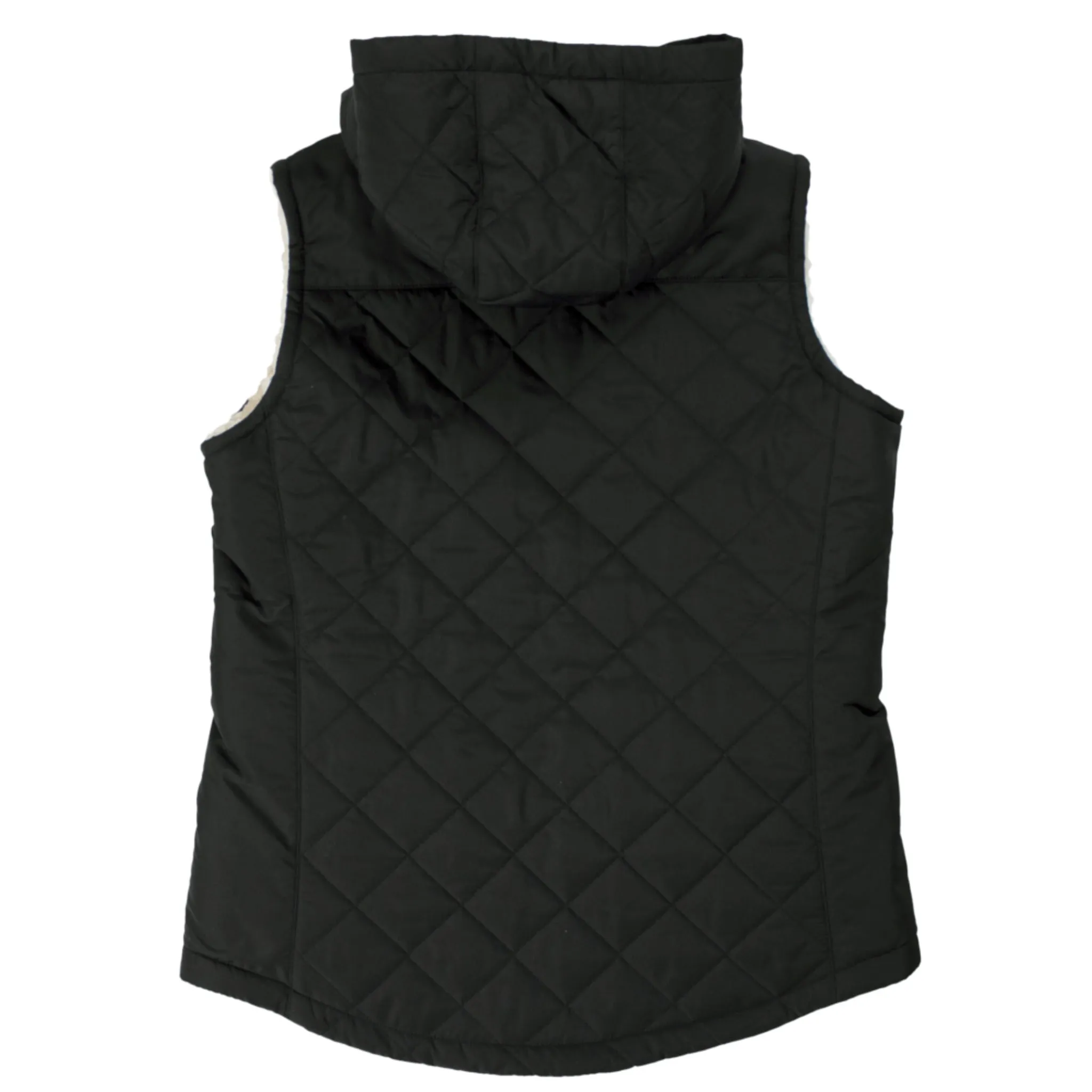 Tough Duck Women's Winter Work Vest WV02, Poly Quilted, Sherpa Lined, Hooded, Water Repellent Finish, Durable, Tailored Fit for Agriculture & Outdoor Work | Sizes S-2XL