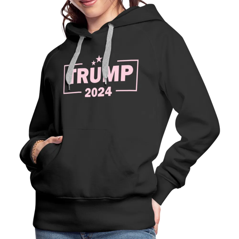 Trump 2024 Women’s Premium Hoodie (Pink Letters)