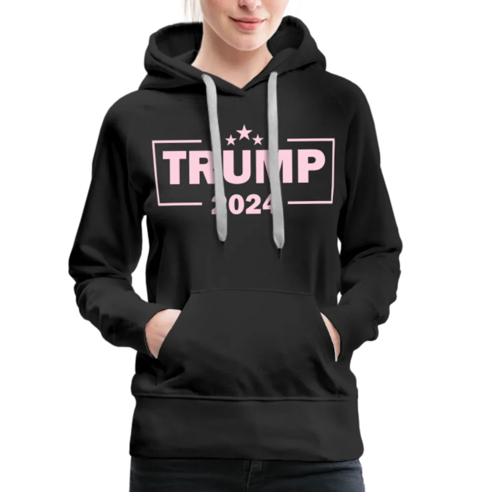 Trump 2024 Women’s Premium Hoodie (Pink Letters)