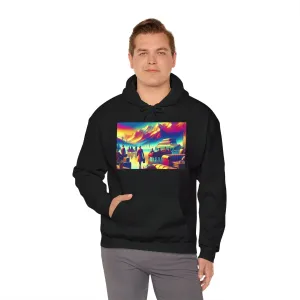 Unisex Retro Hoodie Sweatshirt with Bright Colors