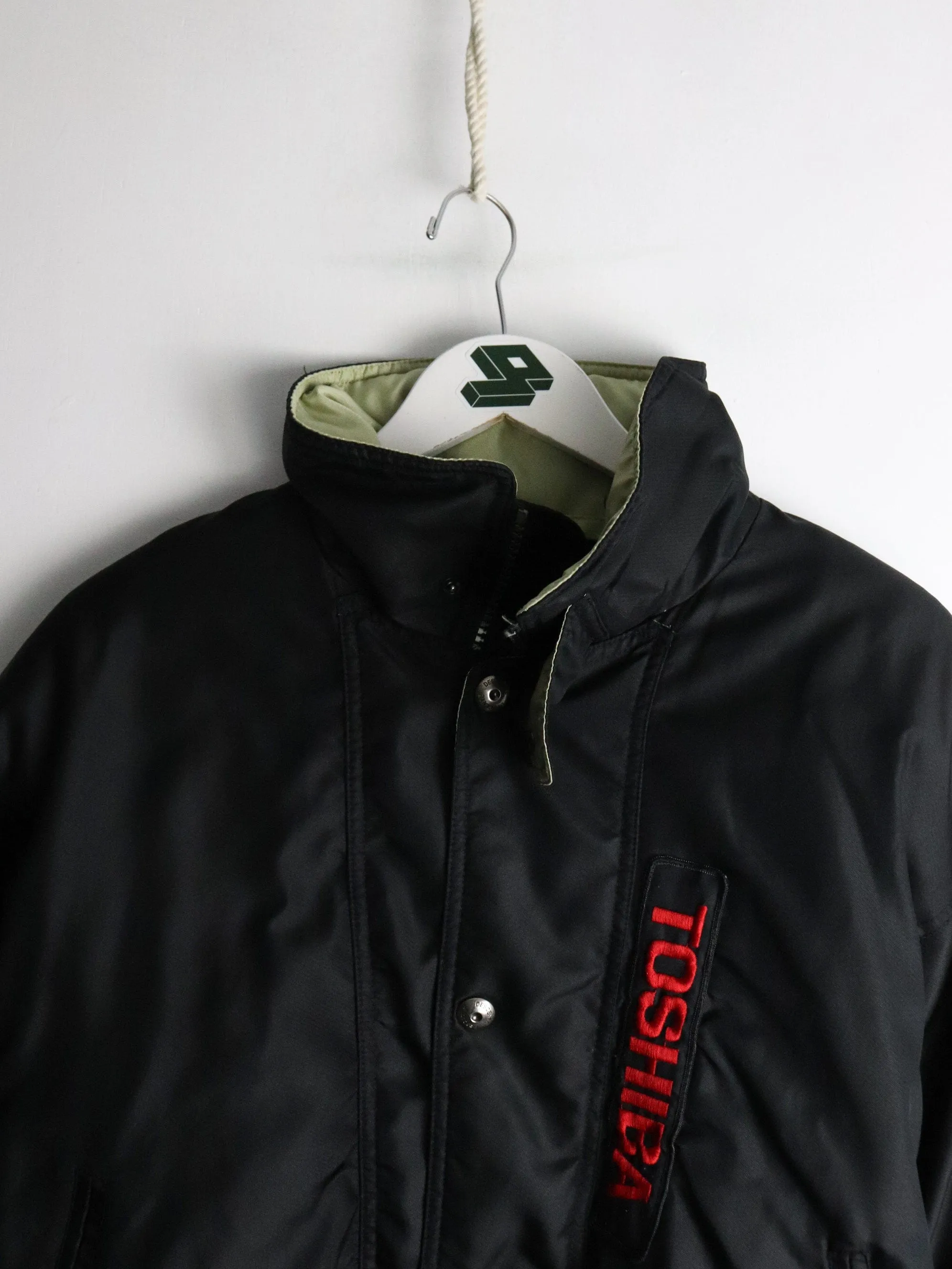 Vintage Toshiba Jacket Mens Medium Black Descente Ski