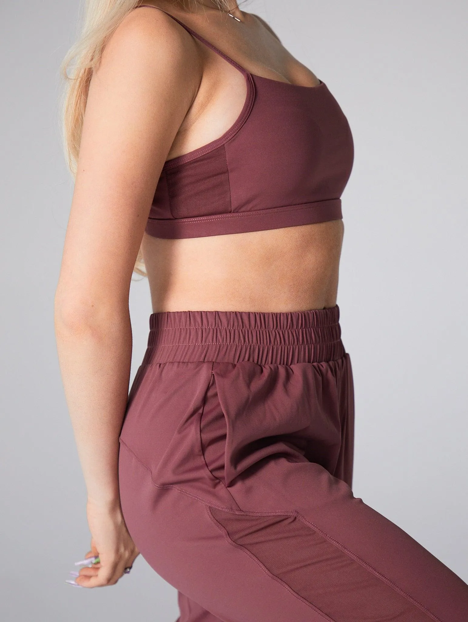 Youth Burgundy Urban Mesh Top